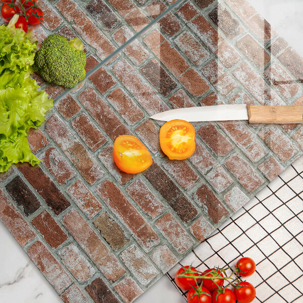 Copri piano cottura in vetro Vecchio muro di mattoni