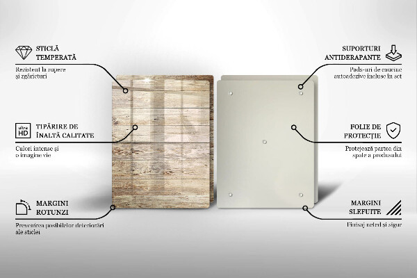 Copri piano cottura in vetro Tavole di legno