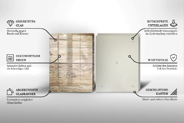 Copri piano cottura in vetro Tavole di legno