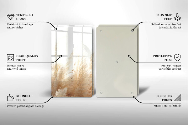 Copri piano cottura in vetro Erba della pampa