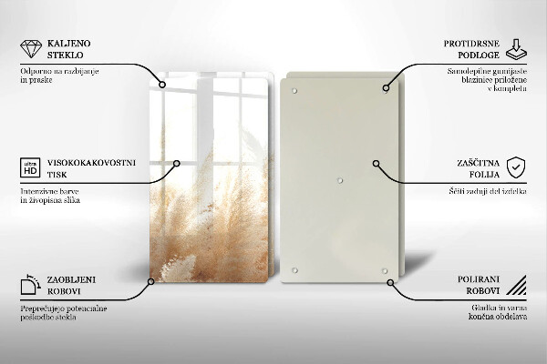 Copri piano cottura in vetro Erba della pampa