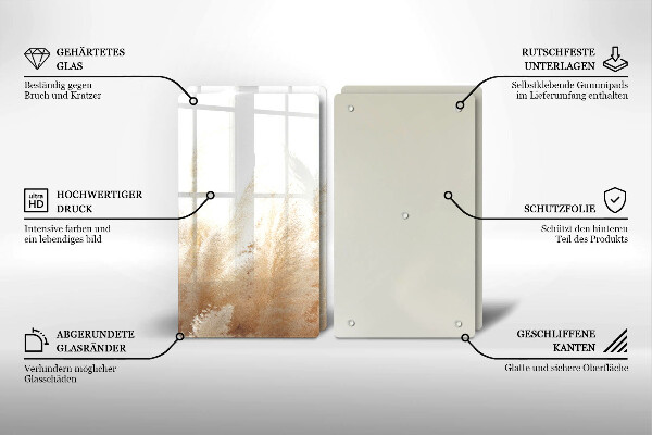 Copri piano cottura in vetro Erba della pampa