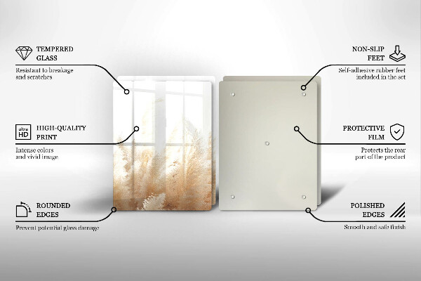 Copri piano cottura in vetro Erba della pampa