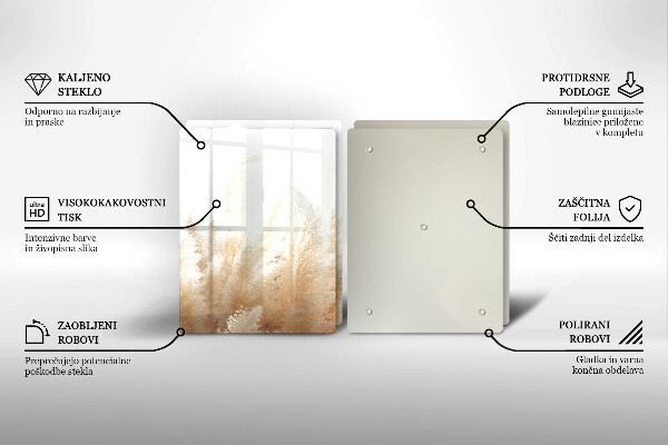Copri piano cottura in vetro Erba della pampa
