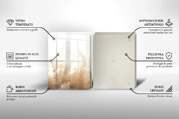 Copri piano cottura in vetro Erba della pampa