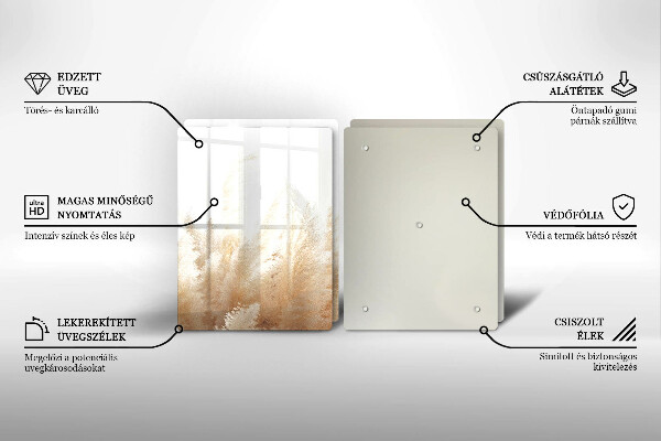 Copri piano cottura in vetro Erba della pampa