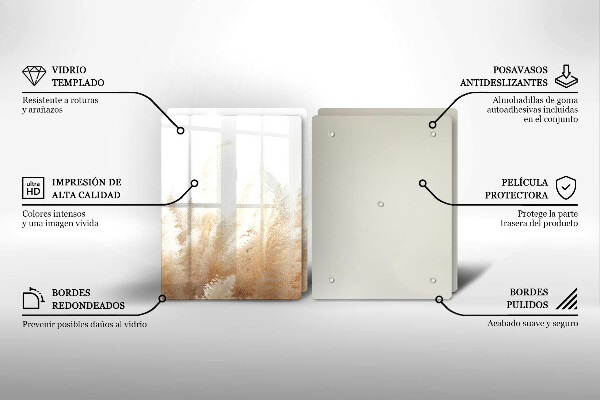 Copri piano cottura in vetro Erba della pampa