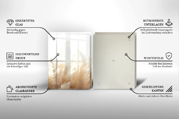 Copri piano cottura in vetro Erba della pampa