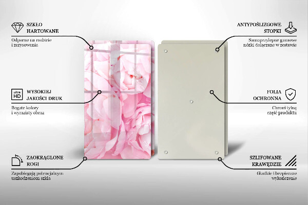 Copertura piano cottura Peonie delicate