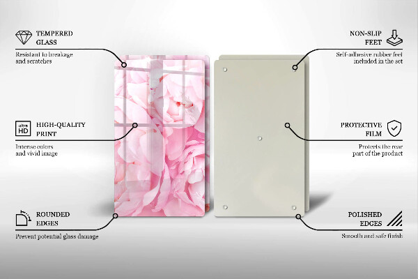 Copertura piano cottura Peonie delicate