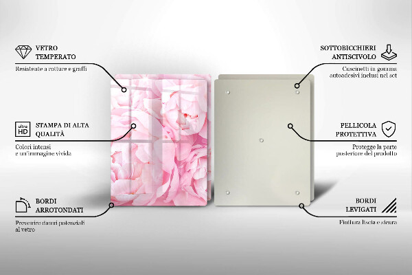 Copertura piano cottura Peonie delicate