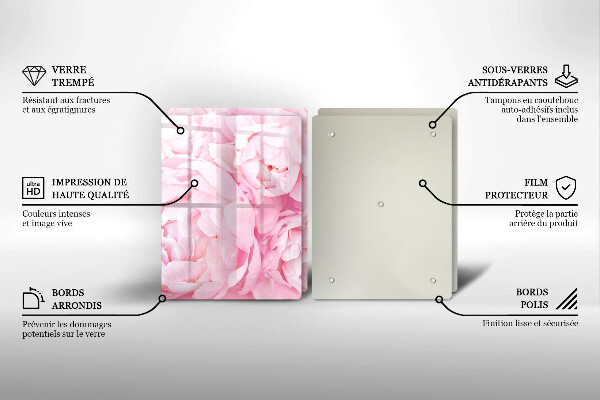 Copertura piano cottura Peonie delicate