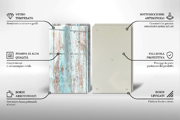 Copri piano cottura in vetro Vecchie tavole d'epoca