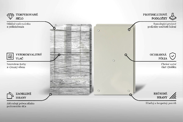 Copri piano cottura in vetro Vecchie tavole di legno