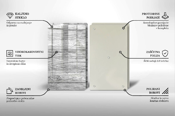 Copri piano cottura in vetro Vecchie tavole di legno