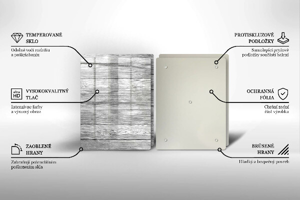 Copri piano cottura in vetro Vecchie tavole di legno