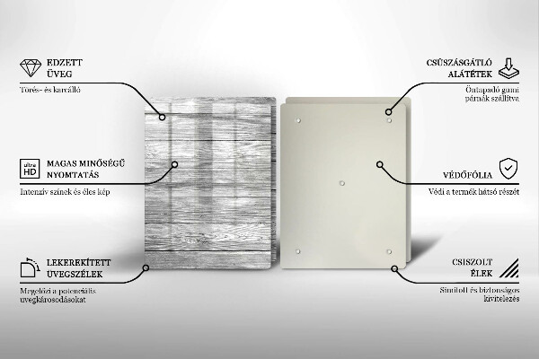 Copri piano cottura in vetro Vecchie tavole di legno