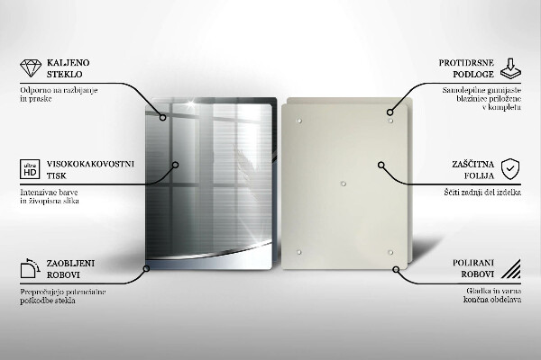 Copri piano cottura in vetro Modello di astrazione in metallo