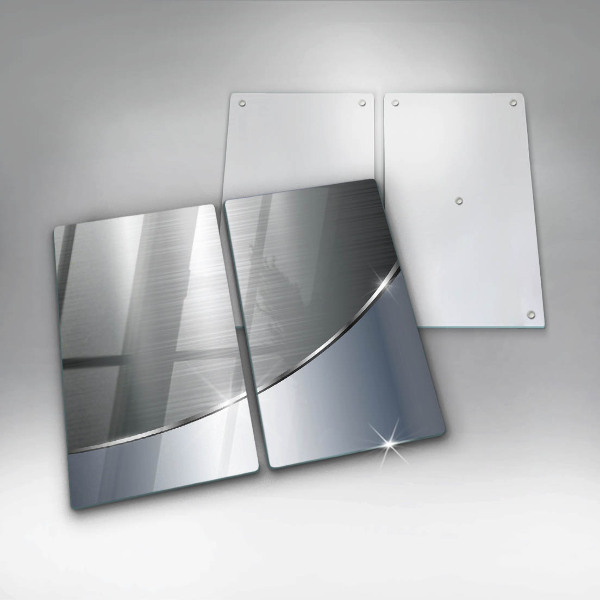 Copri piano cottura in vetro Modello di astrazione in metallo