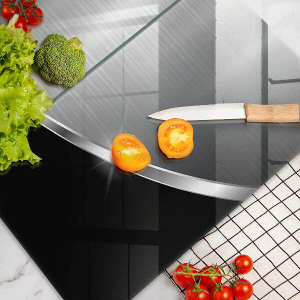 Copri piano cottura in vetro Astrazione con metallo