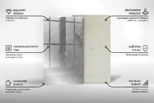 Copri piano induzione Sfondo con struttura in metallo