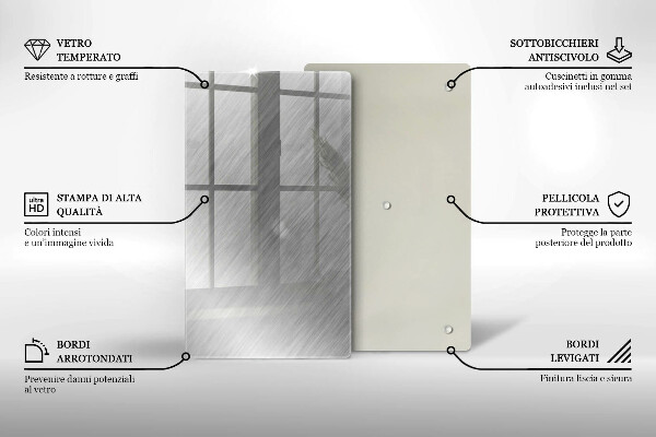 Copri piano induzione Sfondo con struttura in metallo