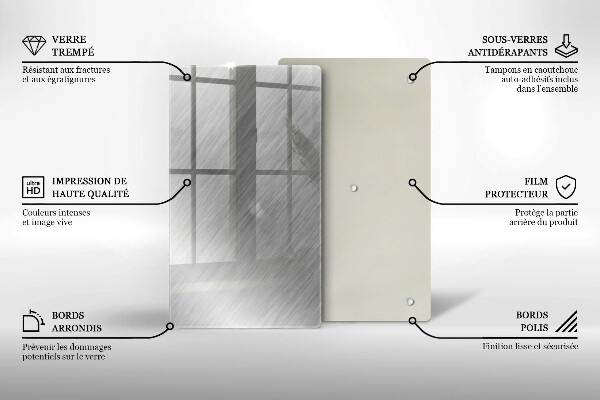 Copri piano induzione Sfondo con struttura in metallo