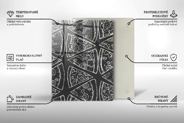 Copri fornello cucina Illustrazione della pizza