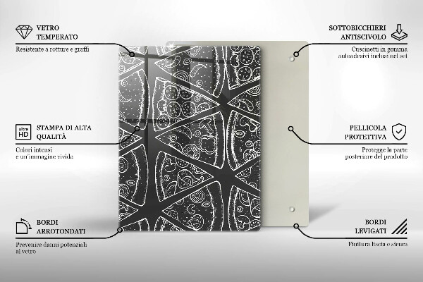 Copri fornello cucina Illustrazione della pizza