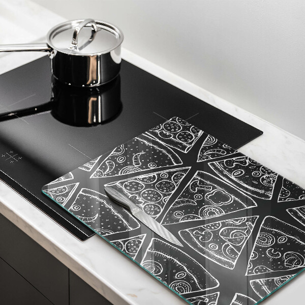 Copri fornello cucina Illustrazione della pizza