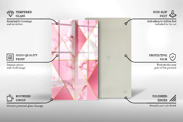Copri piano induzione Marmo geometrico