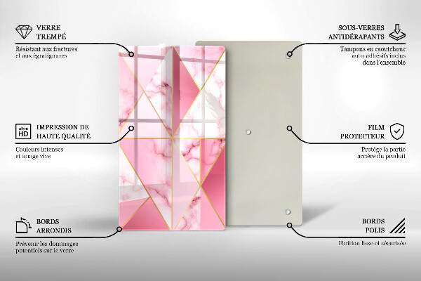 Copri piano induzione Marmo geometrico