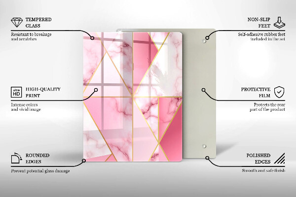 Copri piano induzione Marmo geometrico