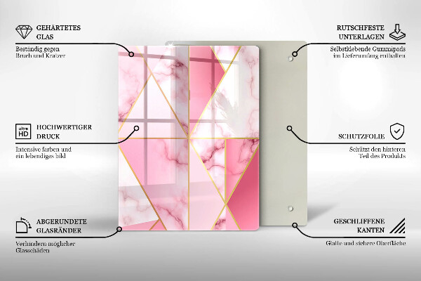 Copri piano induzione Marmo geometrico