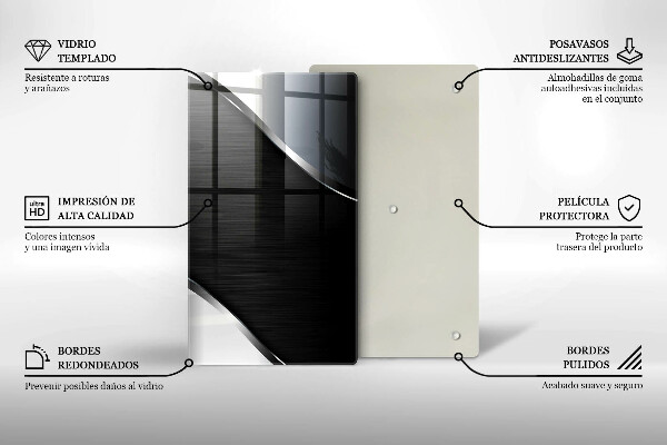 Copri piano induzione Astrazione del metallo