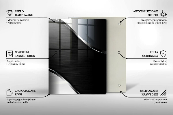 Copri piano induzione Astrazione del metallo