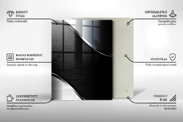 Copri piano induzione Astrazione del metallo