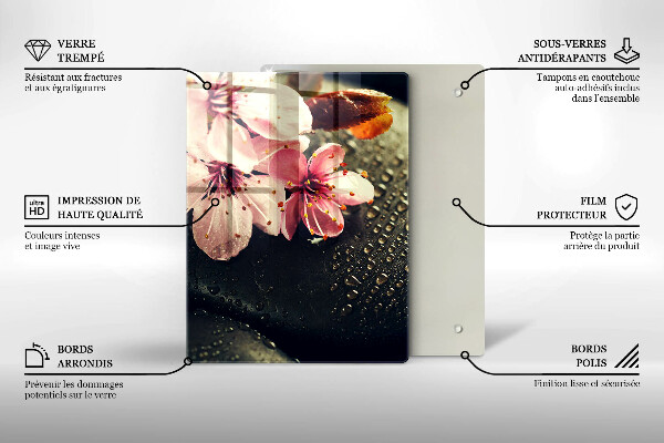 Copri piano cottura Fiori pietre zen