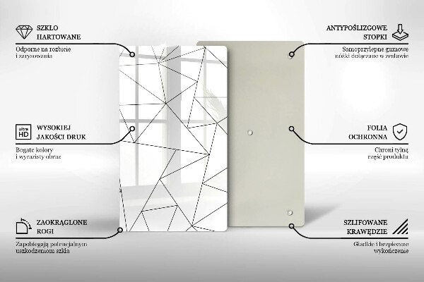Copri piano cottura Triangoli bianchi