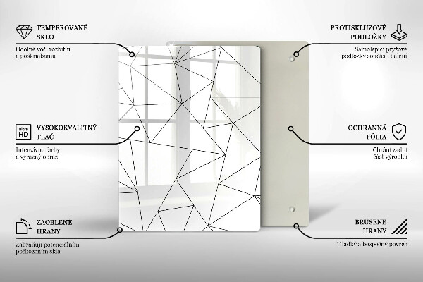 Copri piano cottura Triangoli bianchi