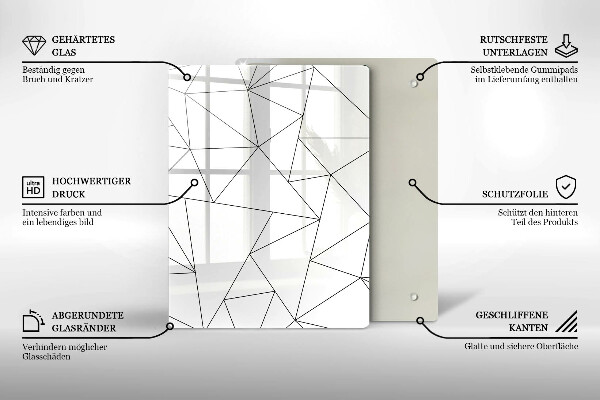 Copri piano cottura Triangoli bianchi