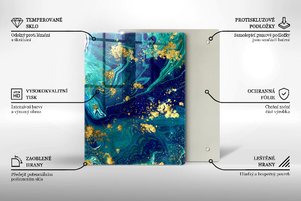 Copri piano induzione Astrazione con l'oro