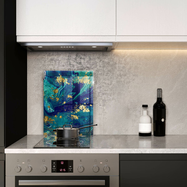 Copri piano induzione Astrazione con l'oro