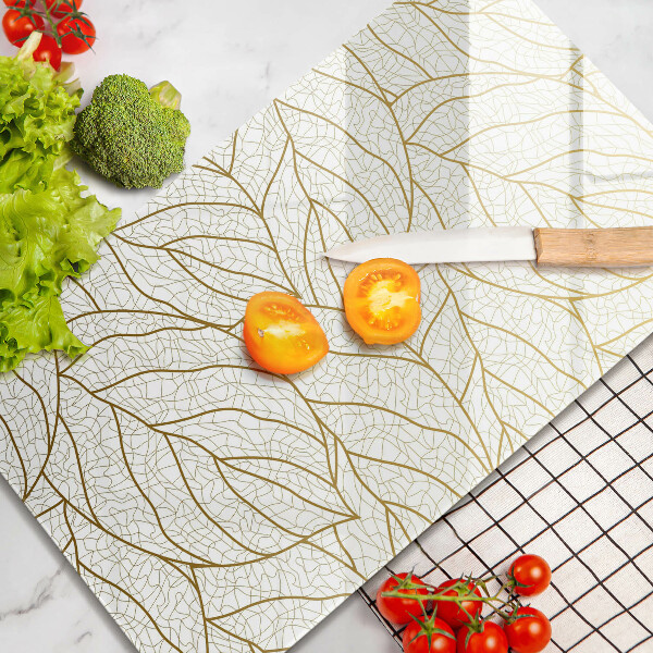 Copri piano induzione Modello di foglie line-art