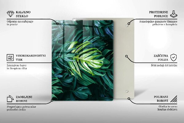Copri piano induzione Foglie selvatiche di monstera