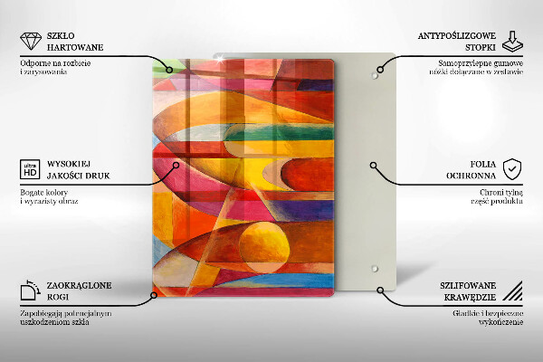 Copri piano induzione Astrazione colorata