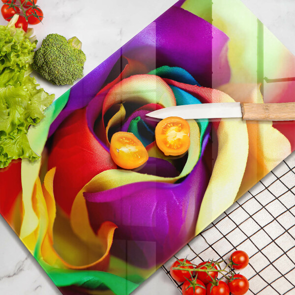 Copri piano induzione Petali di rosa colorati