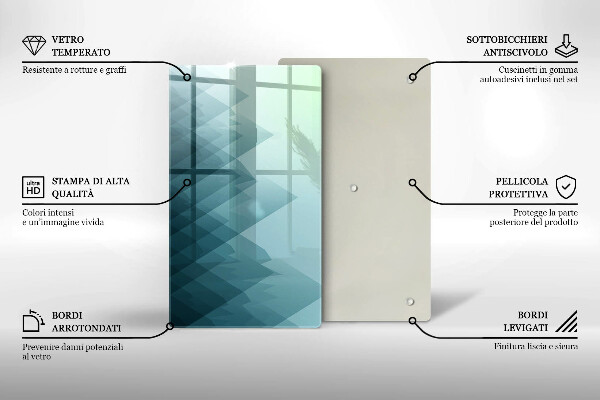 Copri piano induzione Montagne astratte