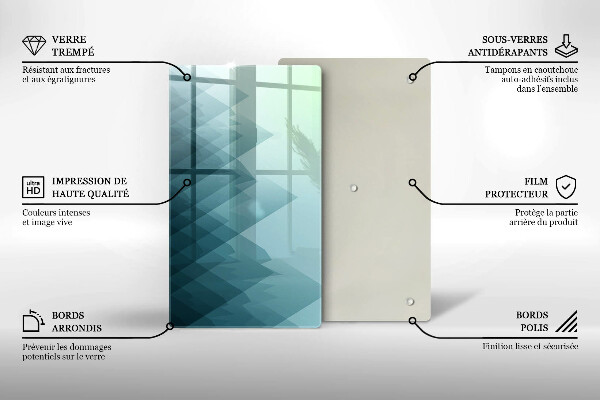 Copri piano induzione Montagne astratte