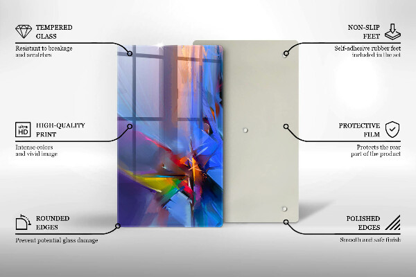 Copri fornello cucina Astrazione dipinta